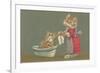 Dressed Kittens Bathing-null-Framed Premium Giclee Print