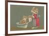 Dressed Kittens Bathing-null-Framed Premium Giclee Print