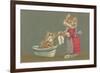 Dressed Kittens Bathing-null-Framed Art Print