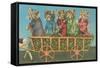 Dressed Kittens Go for a Hayride-null-Framed Stretched Canvas