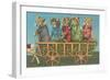 Dressed Kittens Go for a Hayride-null-Framed Art Print