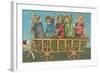 Dressed Kittens Go for a Hayride-null-Framed Art Print