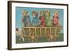 Dressed Kittens Go for a Hayride-null-Framed Art Print