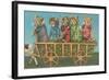 Dressed Kittens Go for a Hayride-null-Framed Art Print