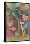 Dressed Kittens Picking Fruit-null-Framed Stretched Canvas