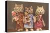 Dressed Kittens with Dolls-null-Stretched Canvas