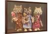 Dressed Kittens with Dolls-null-Framed Art Print