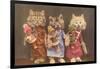 Dressed Kittens with Dolls-null-Framed Art Print