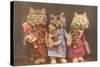 Dressed Kittens with Dolls-null-Stretched Canvas