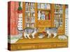 Dresser Cats-Ditz-Stretched Canvas