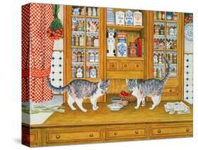 Dresser Cats-Ditz-Stretched Canvas