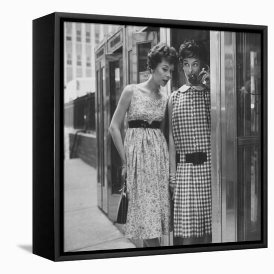 Dresses Stressing the Misplaced Belt-Nina Leen-Framed Stretched Canvas