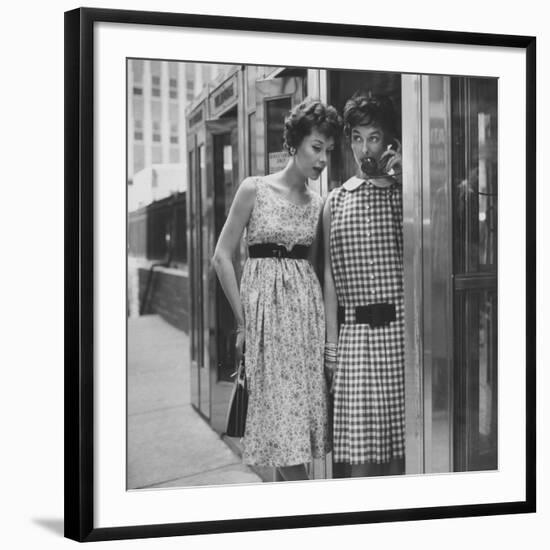 Dresses Stressing the Misplaced Belt-Nina Leen-Framed Photographic Print