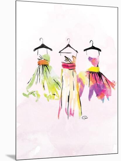 Dresses watercolor-OnRei-Mounted Art Print