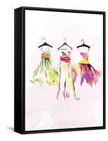 Dresses watercolor-OnRei-Framed Stretched Canvas