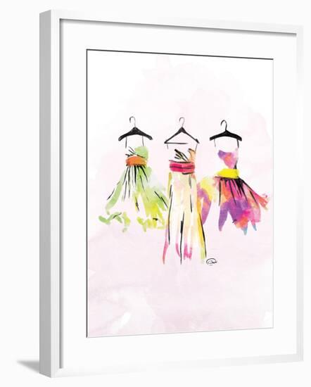 Dresses watercolor-OnRei-Framed Art Print