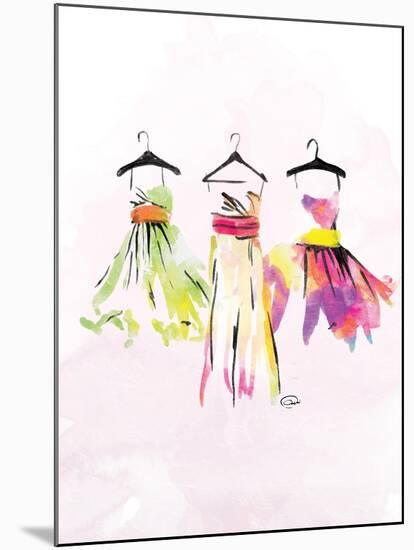 Dresses watercolor-OnRei-Mounted Art Print