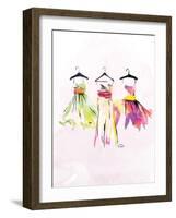 Dresses watercolor-OnRei-Framed Art Print