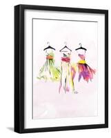 Dresses watercolor-OnRei-Framed Art Print
