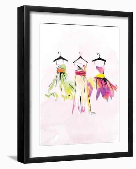 Dresses watercolor-OnRei-Framed Art Print