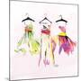 Dresses Watercolor-OnRei-Mounted Art Print