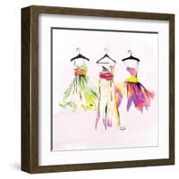 Dresses Watercolor-OnRei-Framed Art Print