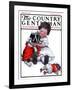 "Dressing Doggie," Country Gentleman Cover, March 24, 1923-Katherine R. Wireman-Framed Giclee Print