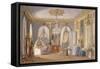 Dressing Room of the Empress Eugenie at Saint-Cloud, 1860 (W/C on Paper)-Fortune de Fournier-Framed Stretched Canvas