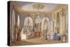 Dressing Room of the Empress Eugenie at Saint-Cloud, 1860 (W/C on Paper)-Fortune de Fournier-Stretched Canvas