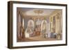 Dressing Room of the Empress Eugenie at Saint-Cloud, 1860 (W/C on Paper)-Fortune de Fournier-Framed Giclee Print