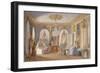 Dressing Room of the Empress Eugenie at Saint-Cloud, 1860 (W/C on Paper)-Fortune de Fournier-Framed Giclee Print