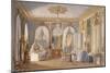 Dressing Room of the Empress Eugenie at Saint-Cloud, 1860 (W/C on Paper)-Fortune de Fournier-Mounted Giclee Print