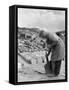 Dressing Slate at Trebarwith Slate Quarry, Cornwall, 1959-Michael Walters-Framed Stretched Canvas