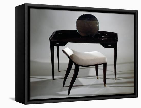 Dressing Table and Stool, Ca 1925-Jacques-emile Ruhlmann-Framed Stretched Canvas