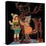 Dressing the Reindeer - Child Life-Hazel Frazee-Stretched Canvas