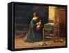 Dressing Up the Doll-Edouard Alexandre Sain-Framed Stretched Canvas