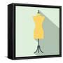 Dressmaker Model Flat Icon-Yulia Ryabokon-Framed Stretched Canvas