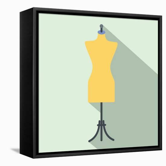 Dressmaker Model Flat Icon-Yulia Ryabokon-Framed Stretched Canvas