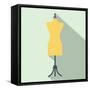 Dressmaker Model Flat Icon-Yulia Ryabokon-Framed Stretched Canvas
