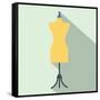 Dressmaker Model Flat Icon-Yulia Ryabokon-Framed Stretched Canvas