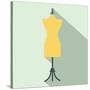 Dressmaker Model Flat Icon-Yulia Ryabokon-Stretched Canvas