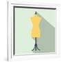 Dressmaker Model Flat Icon-Yulia Ryabokon-Framed Art Print