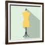 Dressmaker Model Flat Icon-Yulia Ryabokon-Framed Art Print