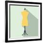 Dressmaker Model Flat Icon-Yulia Ryabokon-Framed Art Print