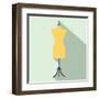 Dressmaker Model Flat Icon-Yulia Ryabokon-Framed Art Print