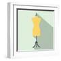 Dressmaker Model Flat Icon-Yulia Ryabokon-Framed Art Print