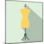 Dressmaker Model Flat Icon-Yulia Ryabokon-Mounted Art Print