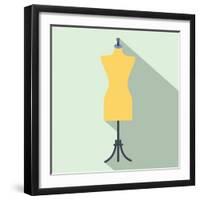 Dressmaker Model Flat Icon-Yulia Ryabokon-Framed Art Print