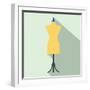 Dressmaker Model Flat Icon-Yulia Ryabokon-Framed Art Print