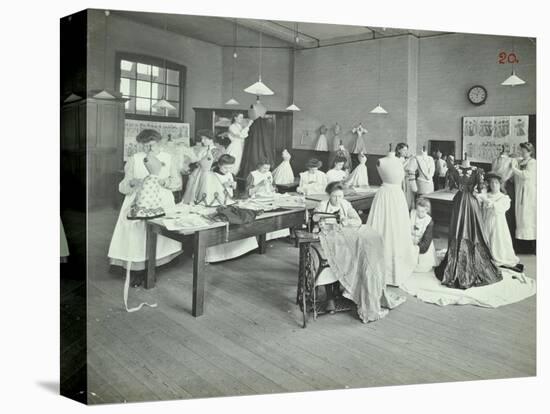 Dressmaking Class, Borough Polytechnic, Southwark, London, 1907-null-Stretched Canvas
